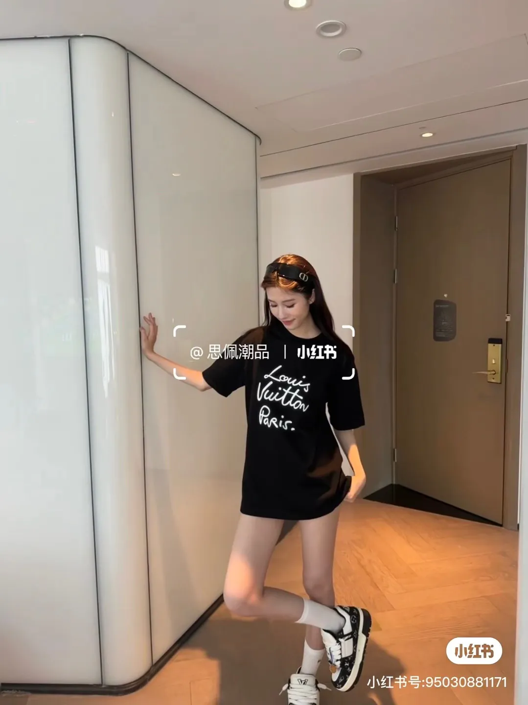 Louis Vuitton/Louis Vuitton 26ss signature letter embroidered short sleeves